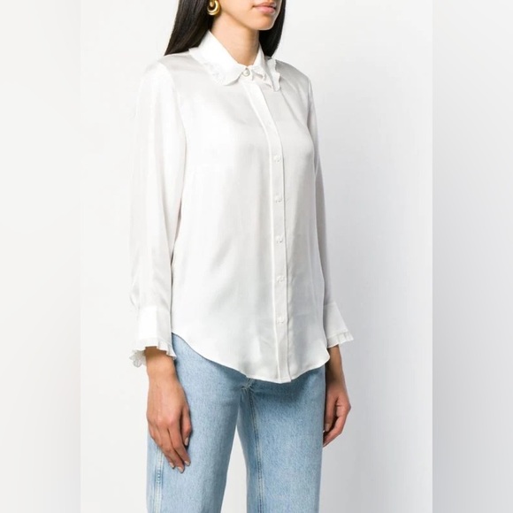 Taina Ruffled Silk Blouse - Picture 2 of 10